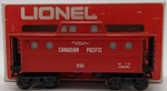 Lionel 6-9165 Gauge Canadian Pacific N5C Porthole Lighted Caboose Ex/box. Fixed Price $15.39.