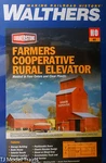 Walthers Cornerstone Ho #933-3036 Farmers Cooperative Rural (grain Elevator) Kit. Fixed Price $33.98.