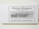 1923 Mack Ladder Fire Truck Jordan Models 360-220 Railroad Ho Scale Kit. Fixed Price $19.95.