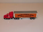 Vintage Ho Scale Red Semi Truck With Bend-portland Service Trailer Loose. Fixed Price $18.95.