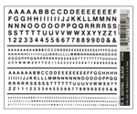 Woodland Scenics DT508 Dry Transfer Decals - Railroad Gothic Letters, Black. Fixed Price $6.99.
