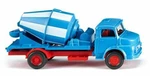 Wiking 053202 Scale Ho Cement Mixer Truck Mercedes Benz White/light Blue 1969-71. Fixed Price $16.26.