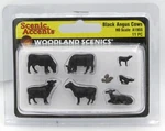 Woodland Scenics A1955 Black Angus Cows (ho Scale) Farm Animals Livestock Cattle. Fixed Price $19.99.