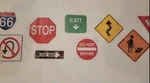 Road Signs Route 66, Stop, Rr, Curve, Do Not Enter Wall Art, 12 Piece New. Fixed Price $22.99.