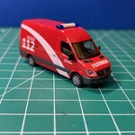 Herpa Ho Scale 1:87 Mercedes German Feuerwehr Berlin Fire Department Van. Fixed Price $29.99.