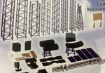 Kibri 38650 Crane Accessories Set For Transport Kit HO1208 Lz. Fixed Price $73.98.
