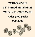 Walthers Proto 36" Turned Metal Wheelsets Axles Ho (100-PACK) Free Ship. Fixed Price $89.99.