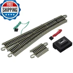 Bachmann Trains Snap-fit E-z Track #5 Turnout Left Ho Nickel Silver Rail Gray Ro. Fixed Price $80.61.