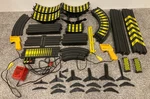 Tyco Slot Car Racing Track 60 Piece Road & Rail Cross B5837 Jump Stand 5854A. Fixed Price $199.99.
