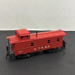 Vintage 0817 Santa Fe At&sf Ho Caboose Freight 2-RAIL Model Train Red Atsf. Fixed Price $9.99.