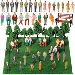 Sratte 55 Pcs Model Trains Scene Set, Architectural 1: 75 Scale Figures Accessor. Fixed Price $24.47.