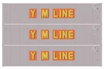 Athearn Scale Yang Ming Ymlu 40' Corrugated Container Low Cube 3-PACK ATH17391. Fixed Price $21.99.