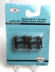 Walthers Ho Scale National B-1 Trucks 33" Ribbed Back Wheels #920-21254 Nip. Fixed Price $8.99.