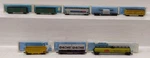 Atlas N Scale Assorted Freight Cars #502/52000/1309/6671/30259/6101 8 Ex/box. Fixed Price $40.00.