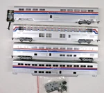 Ho Con-cor Amtrak Superliner Passenger Set (lot 5874). Fixed Price $60.00.