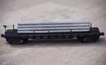 Vintage Plastic Varney Gondola Flat Pipes Load Car Ho Made Usa 1950'S. Fixed Price $29.50.