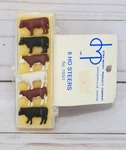 Dyna-model Products 15081, 6 Steers, Farm Barnyard Ranch, 1/87 Ho Scale. Fixed Price $15.95.