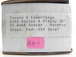 Funaro & Camerlengo 6340 - Boston Albany 36' Ds Wood Boxcar Ho Resin Kit. Fixed Price $32.00.