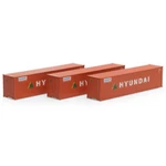 Athearn ATH28387 40' Corrugated Container (3) Hyundai Rtr Ho Scale. Fixed Price $39.99.