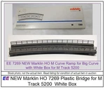 New 7269 Marklin Ho Scale Big Curve Gray Bridge With White Box. Fixed Price $23.25.