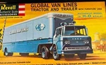 Con-cor 6018 HO/1:87 Scale Heljan Global Van Lines Tractor And Trailer Kit. Fixed Price $24.99.