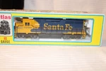 Ho Scale Atlas, GP40 Diesel Locomotive, Santa Fe, Blue, #3700 - 7031. Fixed Price $112.00.
