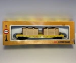 Cox 52' Flat Car Championship Train Lumber Load Rd# 251714 #6152-1 Yellow. Fixed Price $11.95.