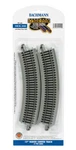 Bachmann 44505 Ez-track 15" Radius Curved (4) W/ Nickel Rails Ho Scale. Fixed Price $14.99.