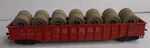 Ho Burlington Route Railroad Freight Car Cb&q 83116 Red With Coil Rolls Payload. Fixed Price $8.95.