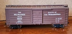 Milwaukee Road 40' Rib Side Steel Boxcar 18011 Mtl Whl Kadee Roundhouse 1022. Fixed Price $14.95.