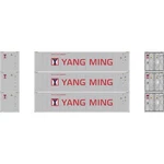 Athearn ATH17390 40' Corrugate Low Container - Yang Ming/new (3) Scale. Fixed Price $39.99.
