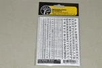 Ho Dry Transfer Decals Woodland Scenics DT505 Rr Roman Letters Numbers Black. Fixed Price $8.00.