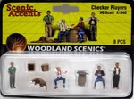 Woodland Scenics HO/HON3 Set Of Checker Players (1848). Fixed Price $16.95.