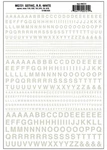 Woodland Scenics Gothic White Letters Dry Transfer Decals MG721. Fixed Price $8.99.