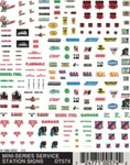 Woodland Scenics DT574 Service Station Signs Train Decal Sheet. Fixed Price $8.59.