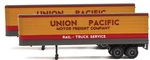 Walthers 35' Fluted-side Trailer 2-PACK Union Pacific Motor Freight Co. HO322. Fixed Price $29.98.