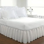 Bedding Ruffled Bedskirt Classic 18 Drop Length Gathered Styling Queen White.... Fixed Price $31.99.