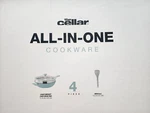 The Cellar Blue Light Weight Cast Iron All In One Pan Steamer 4 Piece Open Box. Fixed Price $39.99.