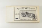 Jordan Products Highway Miniatures Ho Ahrens-fox Fire Truck Kit 360-221. Fixed Price $8.99.