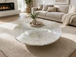 15" Selenite Top, Stone Coffee Table, Living Room Furniture, Dine Tables. Fixed Price $450.00.