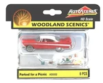 Ho Scale Woodland Scenics Autoscenes AS5552 Parked For Picnic Red Coupe. Fixed Price $23.79.