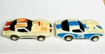 2- Tyco #6234 1983 Nite Glow Corvette Ho Slot Cars In The Dark Of. Fixed Price $50.00.
