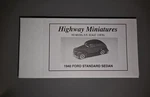 Jordan Products 360-225 Ho Highway Miniatures 1940 Ford Standard Sedan Model Kit. Fixed Price $19.99.