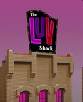 Miller Engineering 4481 Ho The Luv Shack Billboard. Fixed Price $34.99.