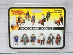 Woodland Scenics Accents A1840, Six Travelers, Ho Scale. Fixed Price $12.95.