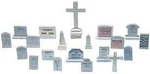 Woodland Scenic Detail Kit - Tombstones (20) Ho Scale Model Railroad Building. Fixed Price $18.40.