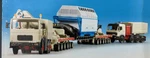 Kibri Mercedes Hvy 4-AXLE Tractors W/12-AXLE Telescoping Flatbed Kit HO1221. Fixed Price $71.38.