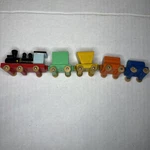 Shackman Wooden Miniature Train Set Magnetic 1950S Pcs Painted Japan Vtg Read. Fixed Price $12.20.