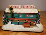 Hawthorne Village Lighted "bistro Boxcar" 2008 Mint. Fixed Price $35.00.