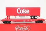 Athearn Ho Scale Cccx Coca-cola 50' Flat Car W/ 40' Coke Trailer Nos 8302. Fixed Price $38.00.